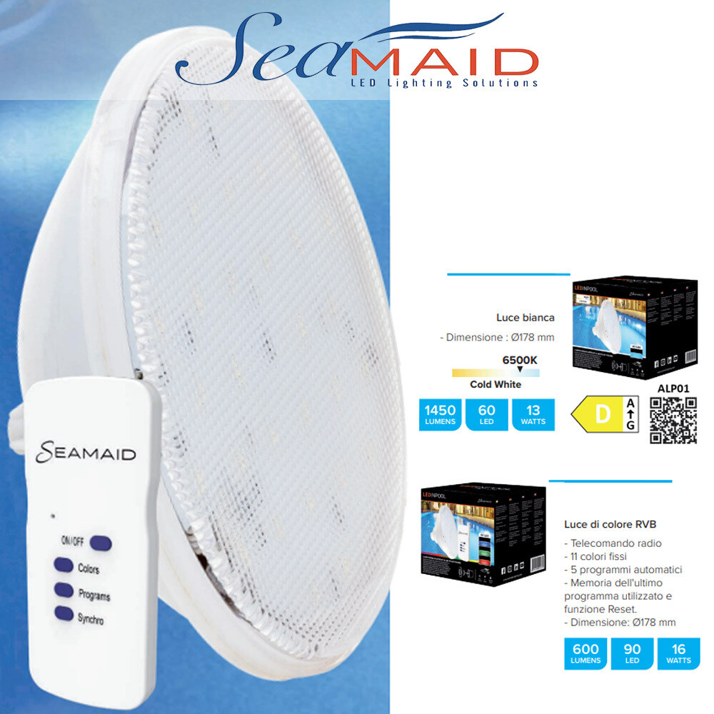 Lampada LED PAR56 standard: bianca o RGB, Colore:: a luce bianca