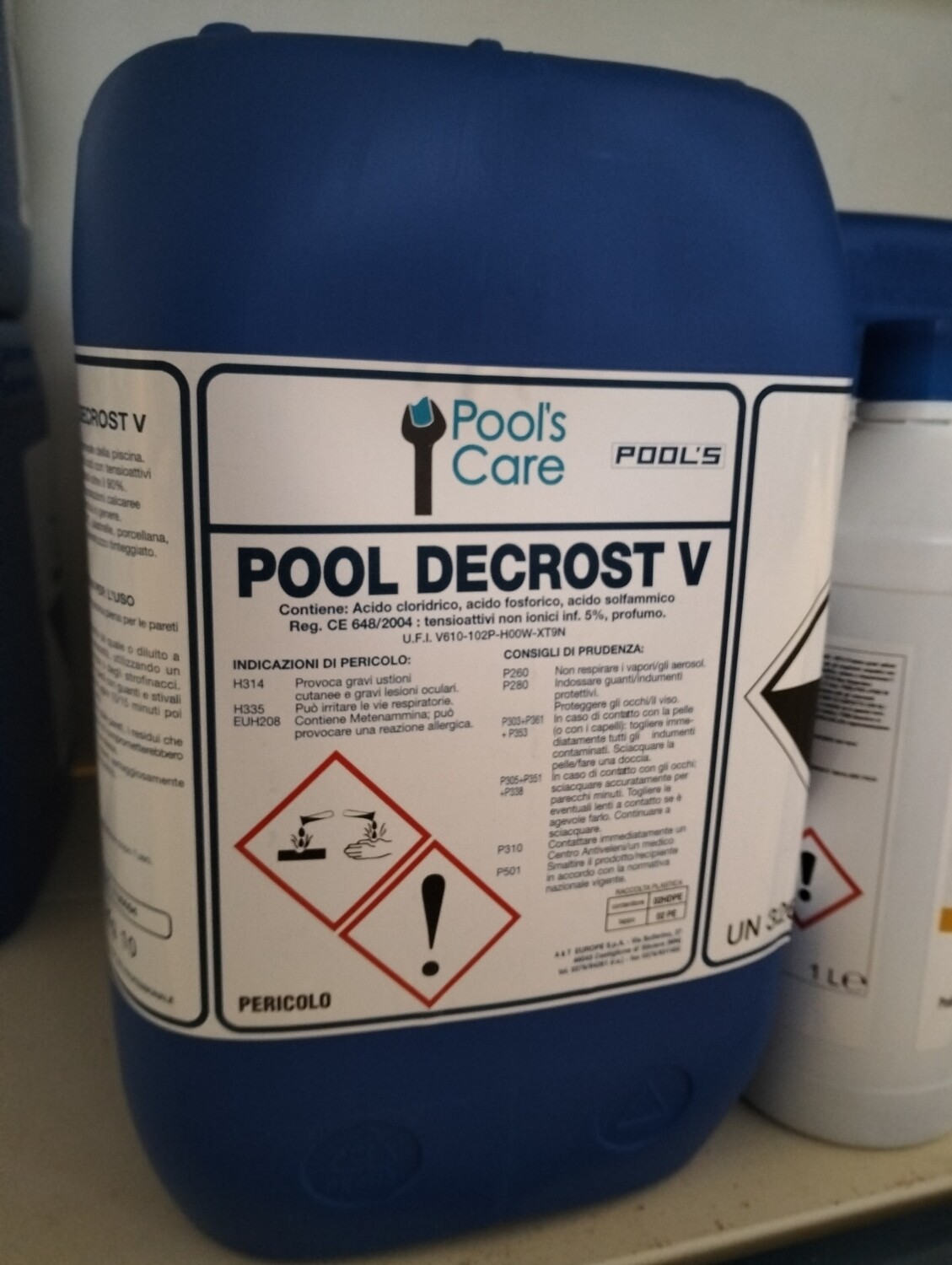 Detergente ACIDO disincrostante 10lt - Pool Decrost V