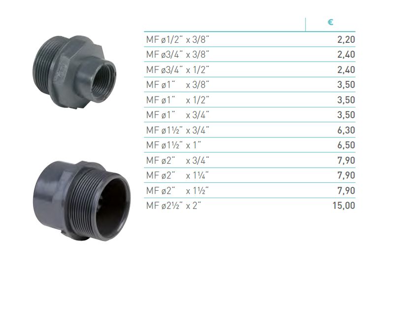 Raccorderia - Riduzioni in pvc