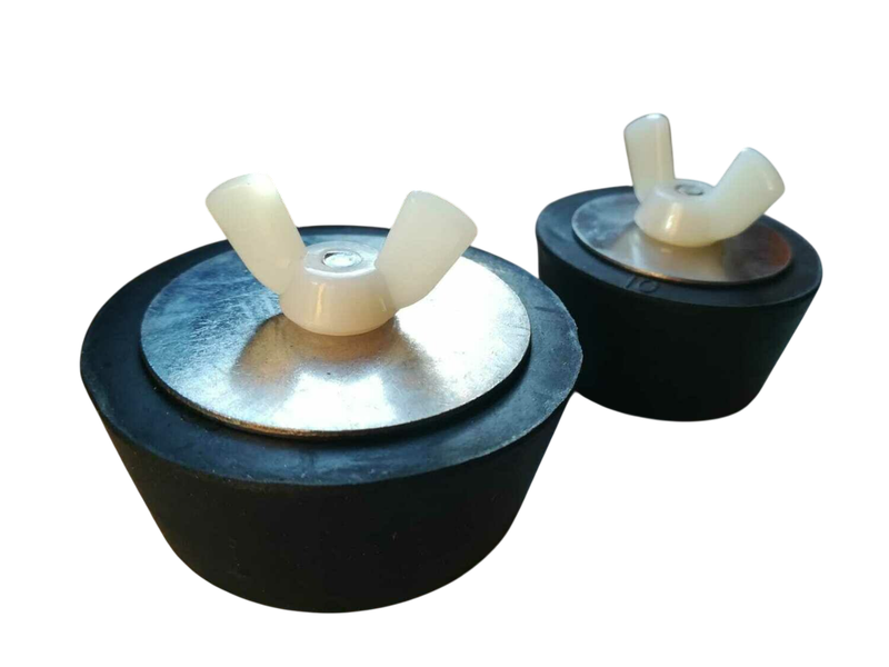 Tappo di svernaggio in caucciu a forma conica e vite a farfalla Tappo di svernaggio in caucciu a forma conica e vite a farfalla