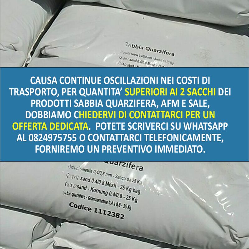 Sabbia quarzifera: granulometria 1-2 Sabbia quarzifera: granulometria 1-2
