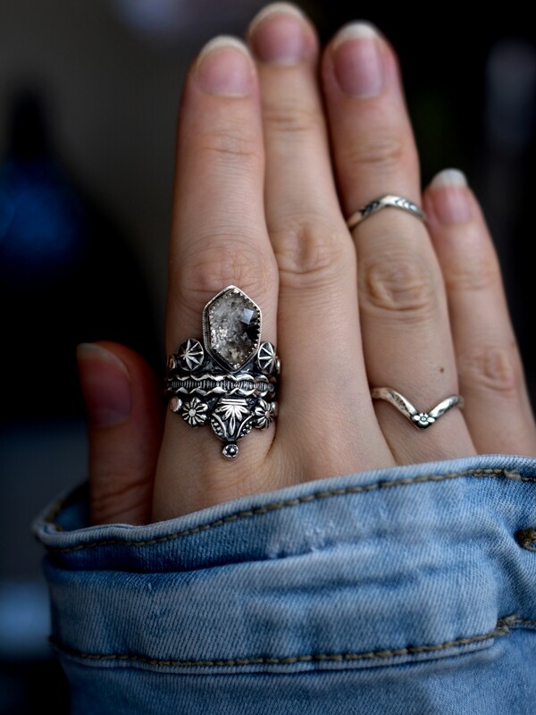 Herkimer Diamond Bouquet Ring | US 8.25 / 8.5