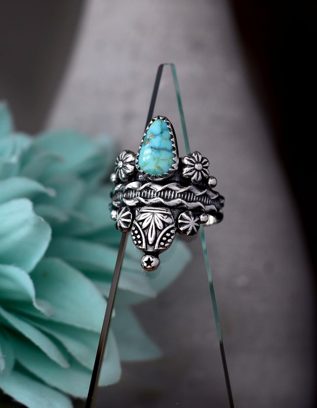 Turquoise Bouquet Ring | US 8