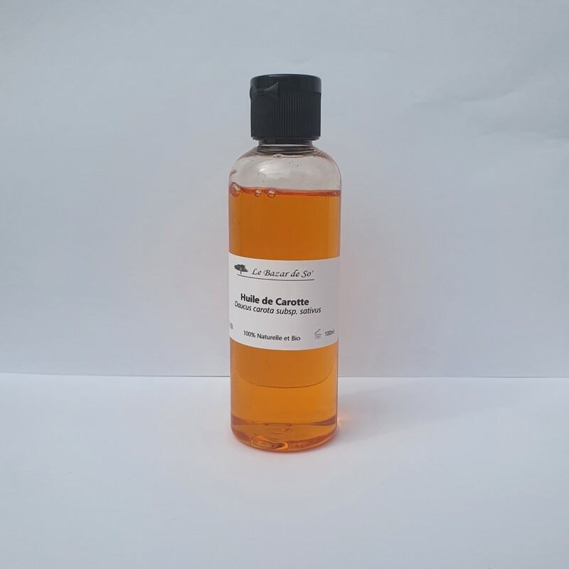 Huile de carotte certifiée 100% pure et bio - 100ml