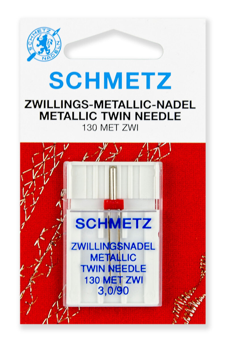 Иглы двойные для металлизированных нитей № 90/3,0, Schmetz