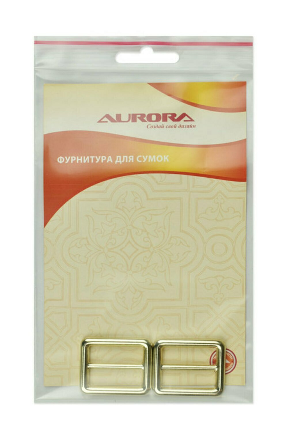 Пряжка-рамка золото, 19*25мм Aurora