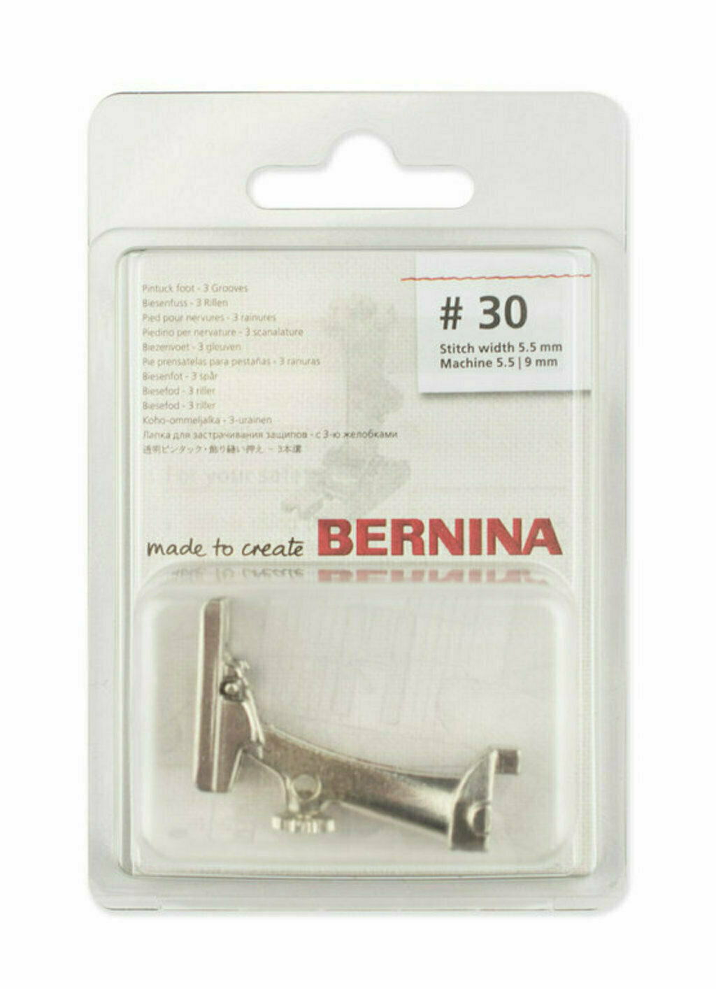 Лапка  №30 для защипов (3 желобка) Bernina