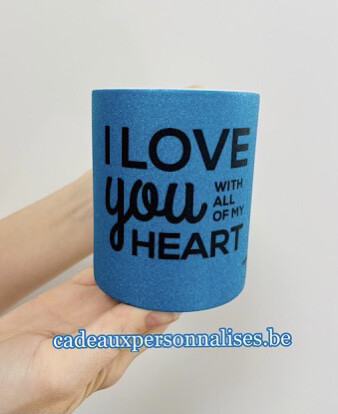 Mug personnalisé I love you with all of my heart