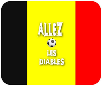 Tapis de souris drapeau belge