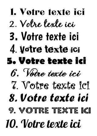 Tong à personnaliser, Choisissez l&#39;écriture: 1