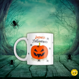 Mug personnalisé Joyeux Halloween - modèle citrouille