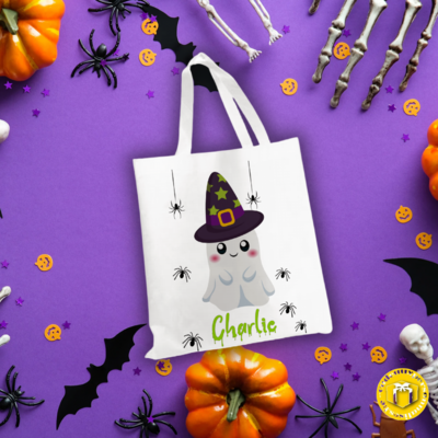 Tote bag enfant personnalisé fantôme halloween