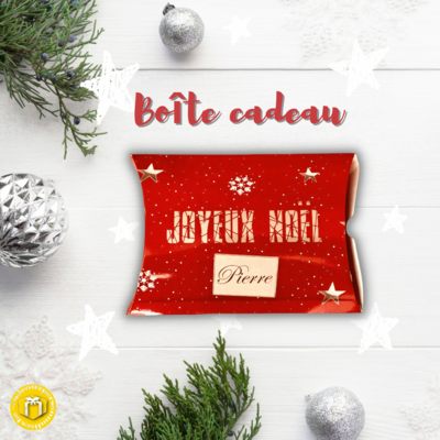 Boîte cadeau joyeux Noël personnalisée