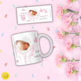 Mug personnalisé naissance avec dragées