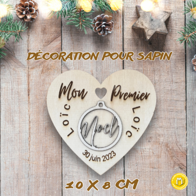 Décoration de Noël en bois - mon premier Noël