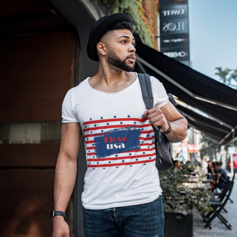 T-shirt personnalisé i love USA