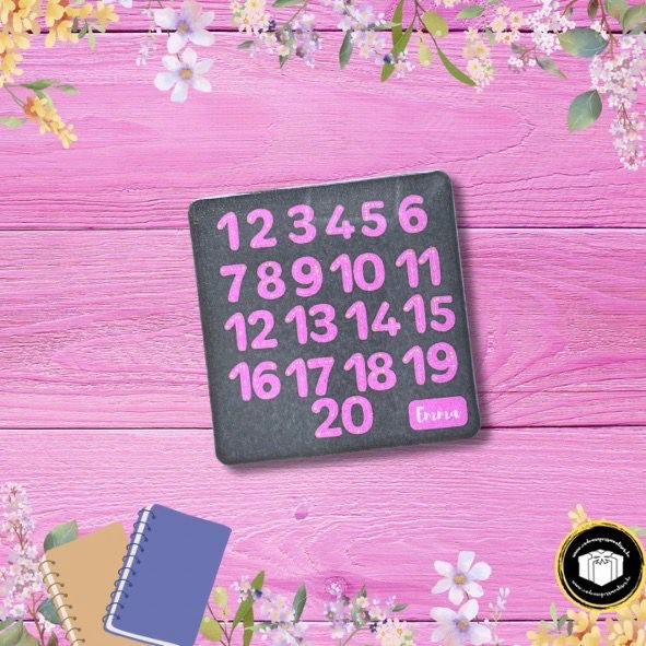 Magnet calcul pour petit avec prénom