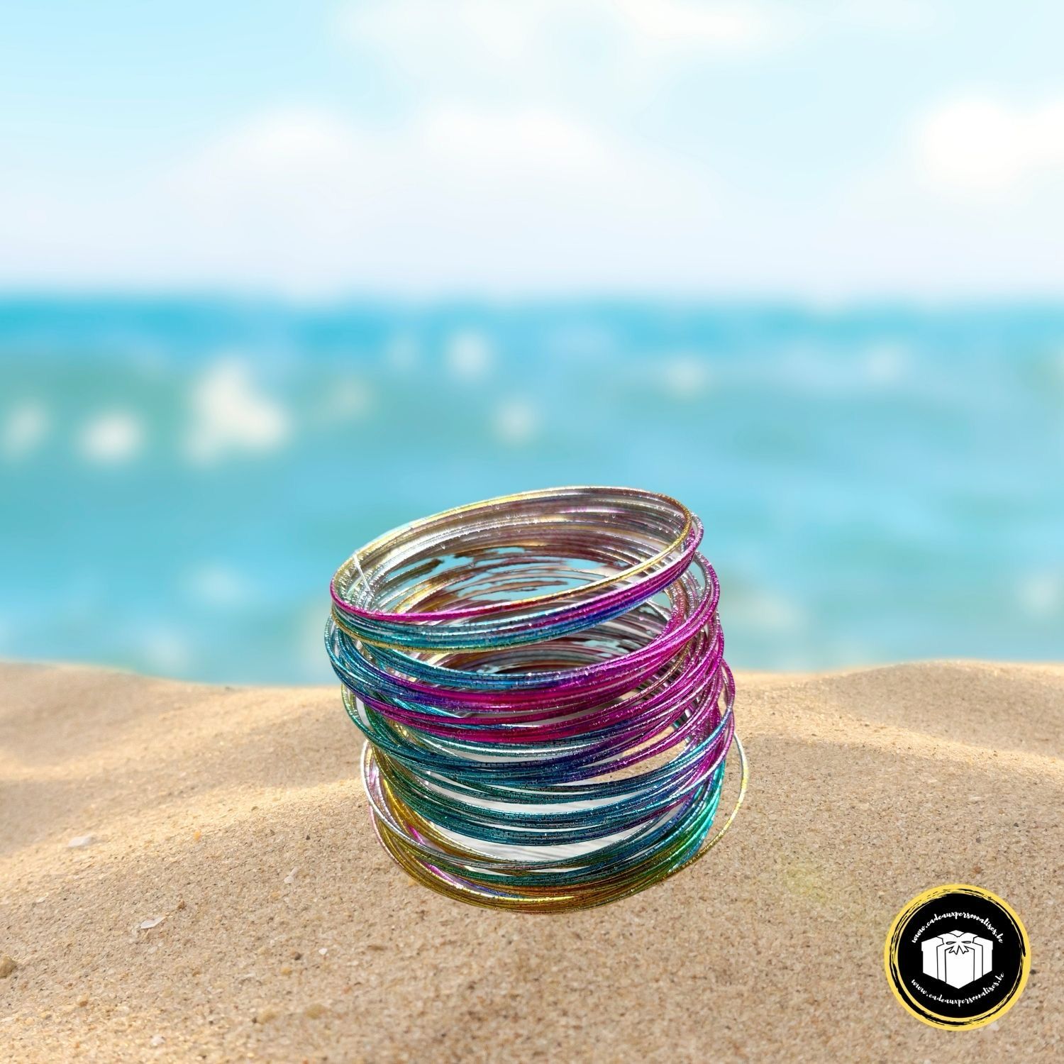 Bracelet empilable coloré rigide