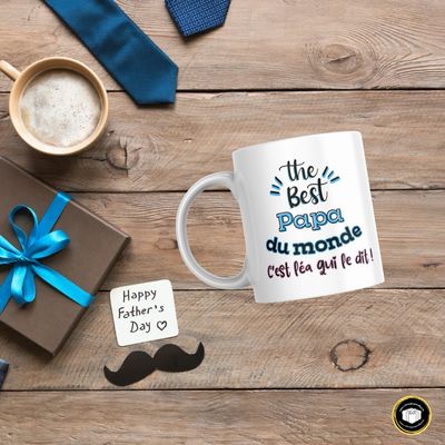 Mug le meilleur papa du monde avec prénom