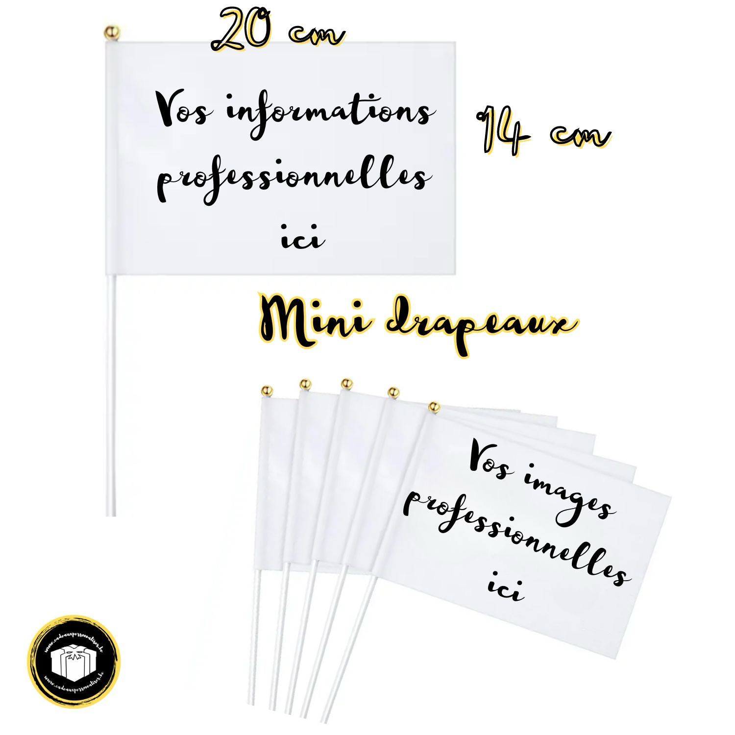 Drapeau pour professionnel à personnaliser