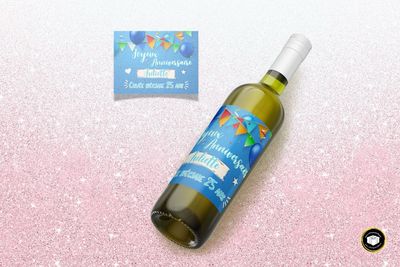 Étiquette bouteille cuvée spéciale anniversaire