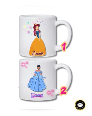 Tasse enfant personnalisée en plastic avec prénom - princesse