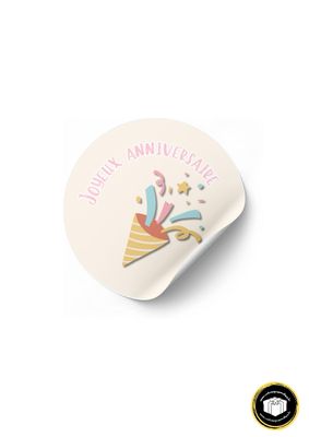 Étiquette anniversaire