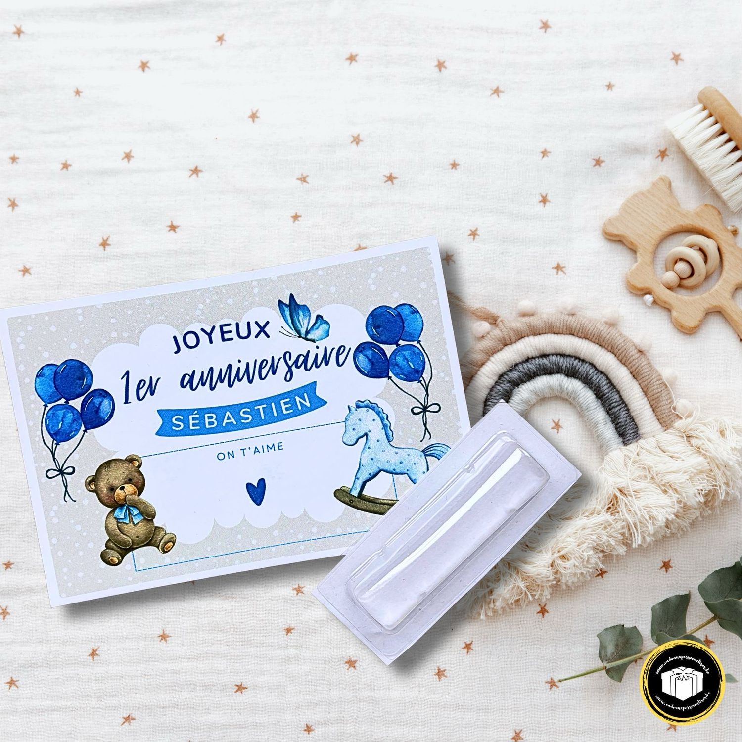 Support pour billet anniversaire