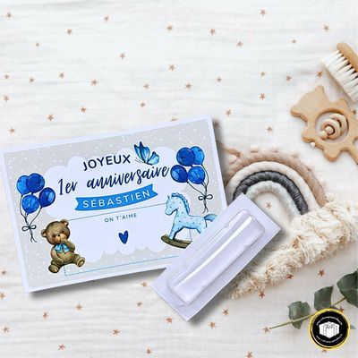 Support pour billet anniversaire