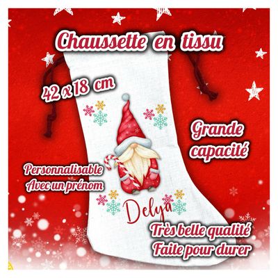 Chaussette de Noël avec le prénom