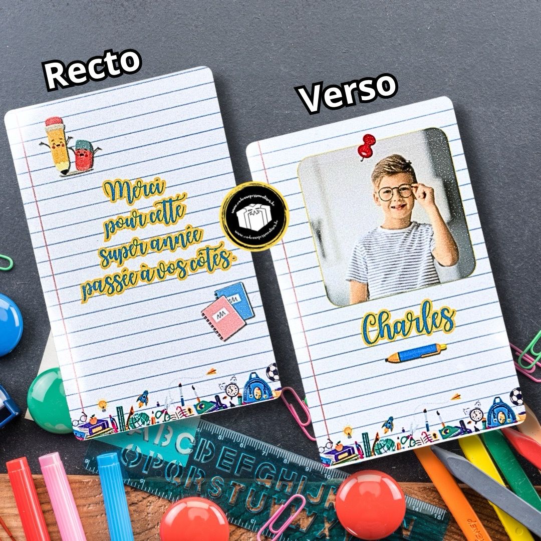 Carte message pour instituteur
