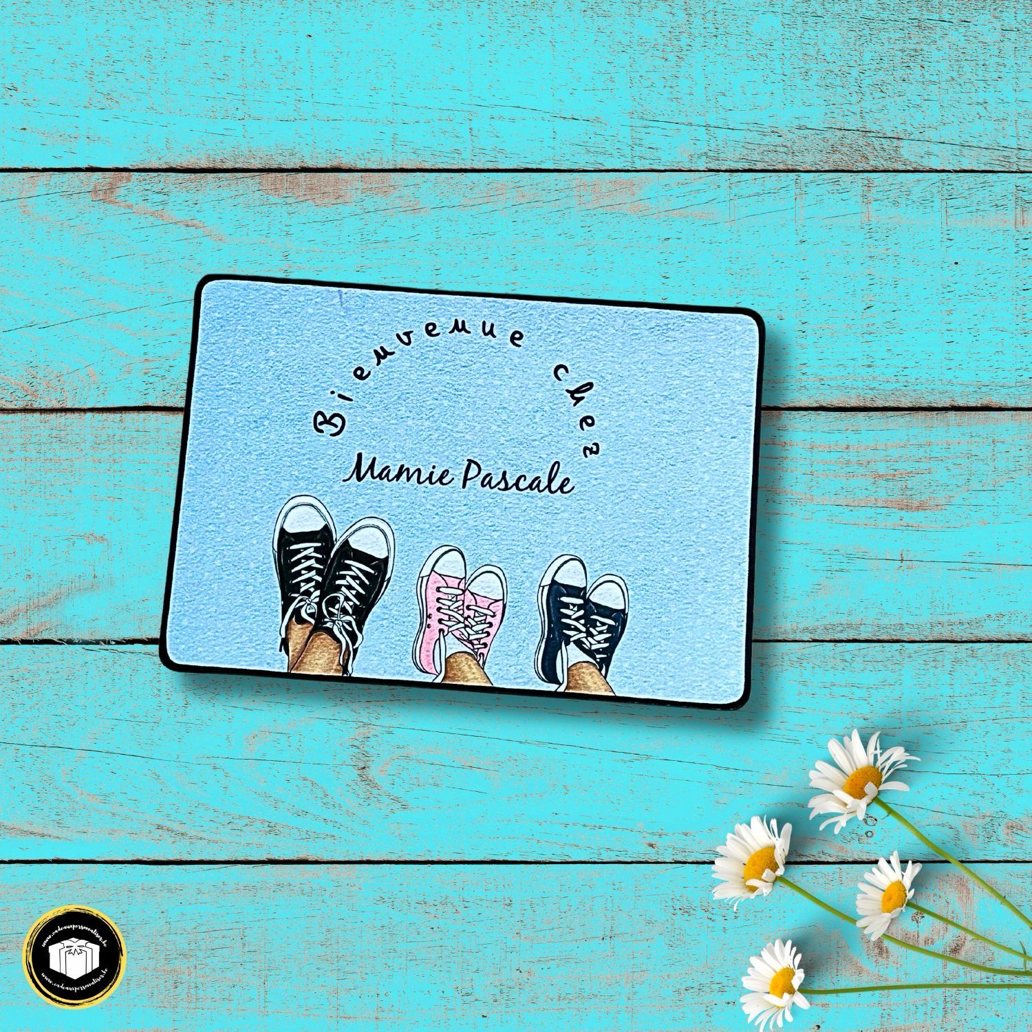 Paillasson bienvenue chez mamie personnalisable