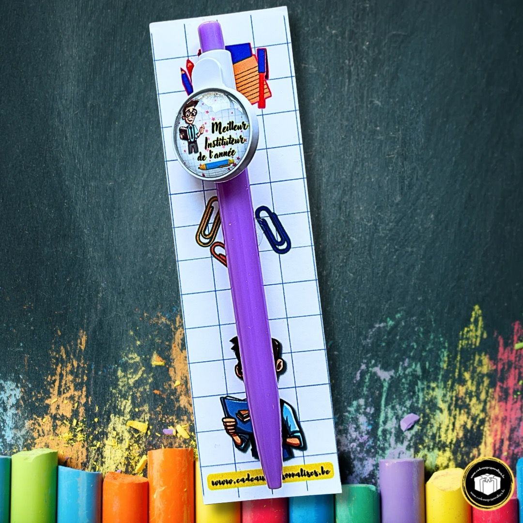 Stylo cabochon meilleur instituteur