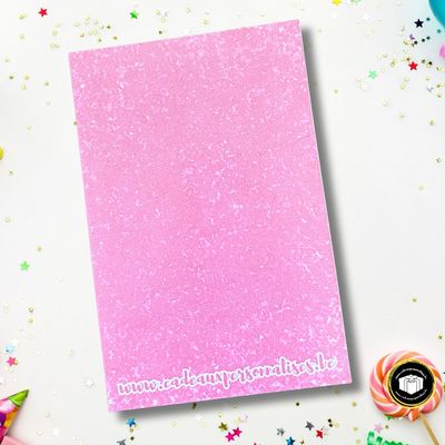 Support emballage rose paillettes