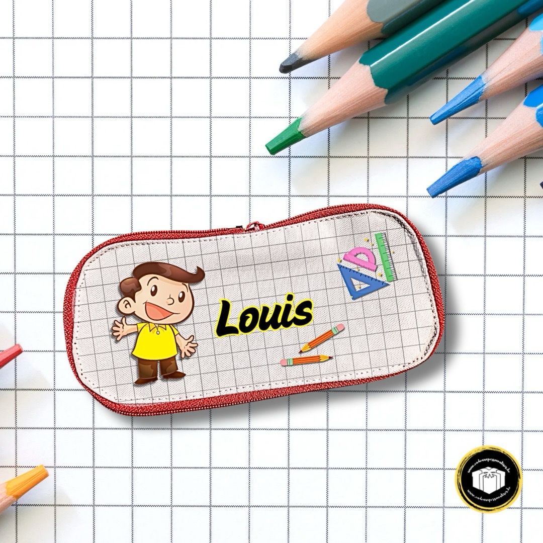 Trousse à crayons petit garçon école