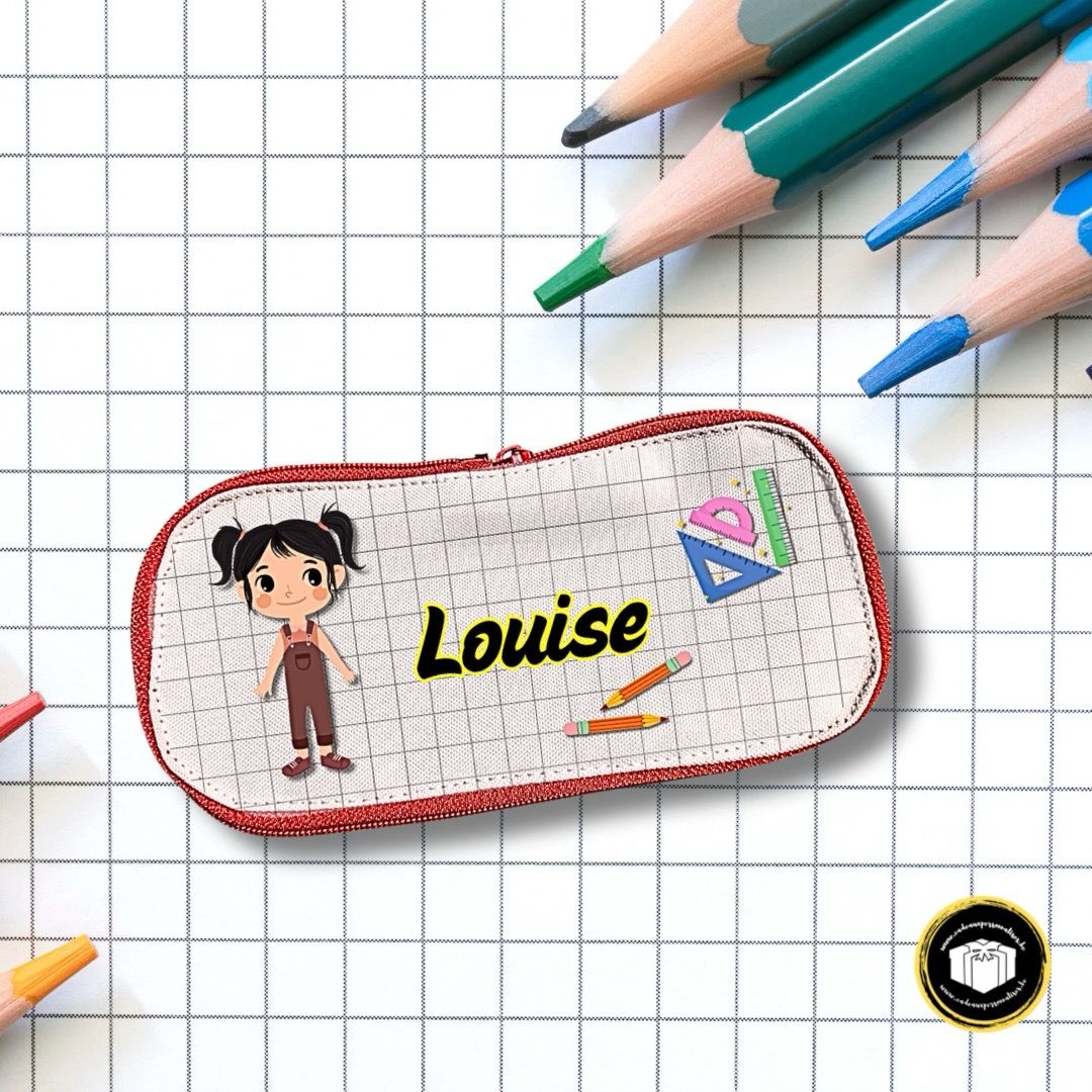 Trousse à crayons petite fille école