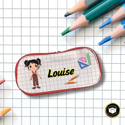 Trousse à crayons petite fille école