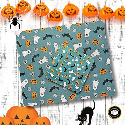 Dessous de verres avec son tapis de souris Halloween