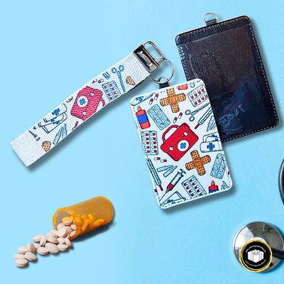 Porte-badge personnalisé sur le thème médical