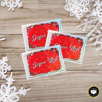 Étiquettes Joyeux Noël hollographiques