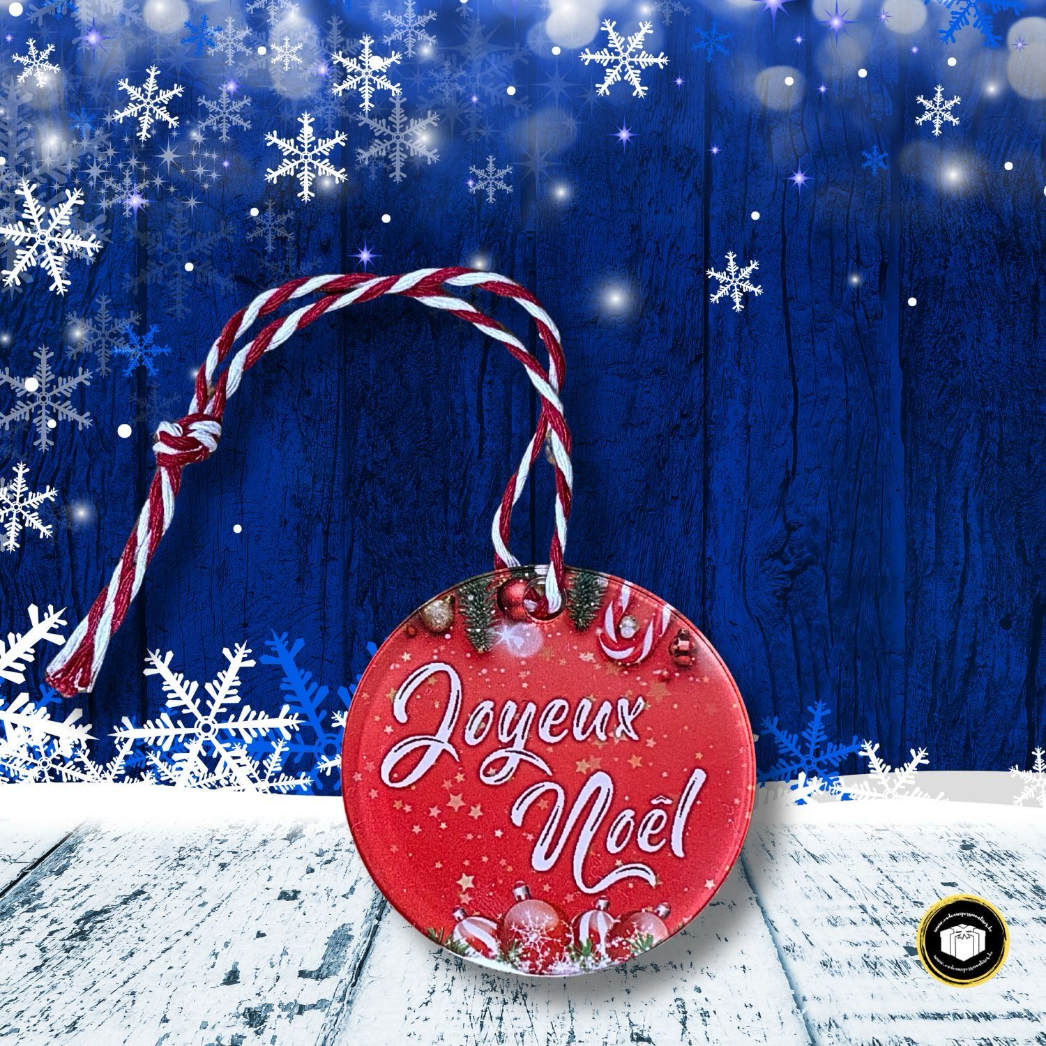 Boule de Noël acrylique - Joyeux Noël