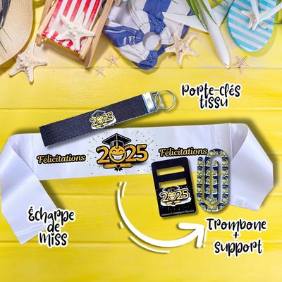 Idée de cadeaux personnalisés pour une réussite scolaire ou un diplôme avec notre kit pour les diplômés.
