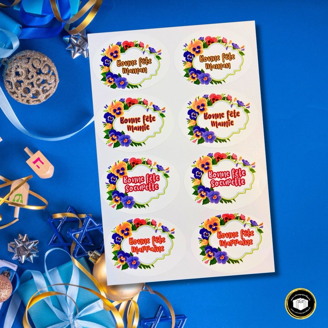 Étiquettes Autocollantes « Bonne Fête » – pour Cadeaux