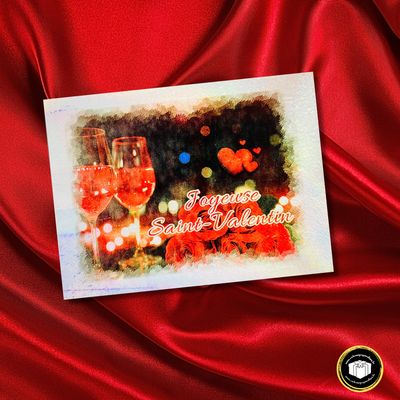 Étiquettes Saint-Valentin holographiques