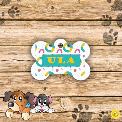 Médaille personnalisée pour animal forme os