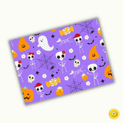 Lingette citrouille Halloween pour écrans et lunettes.