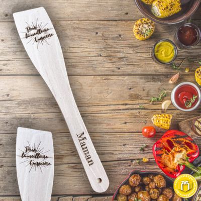 Spatule en bois personnalisée meilleure cuisinière