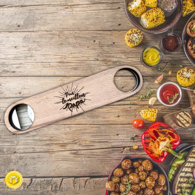 Décapsuleur en bois - le meilleur papa Décapsuleur en bois - le meilleur papa