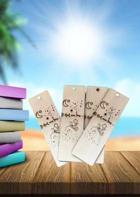 Marque page bois personnalisé il était une fois...