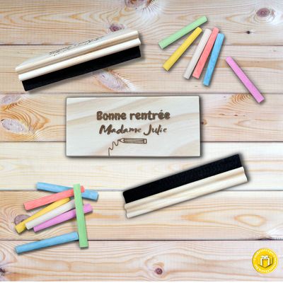 Idée de cadeau pour la rentrée des classes avec cette brosse pour tableau